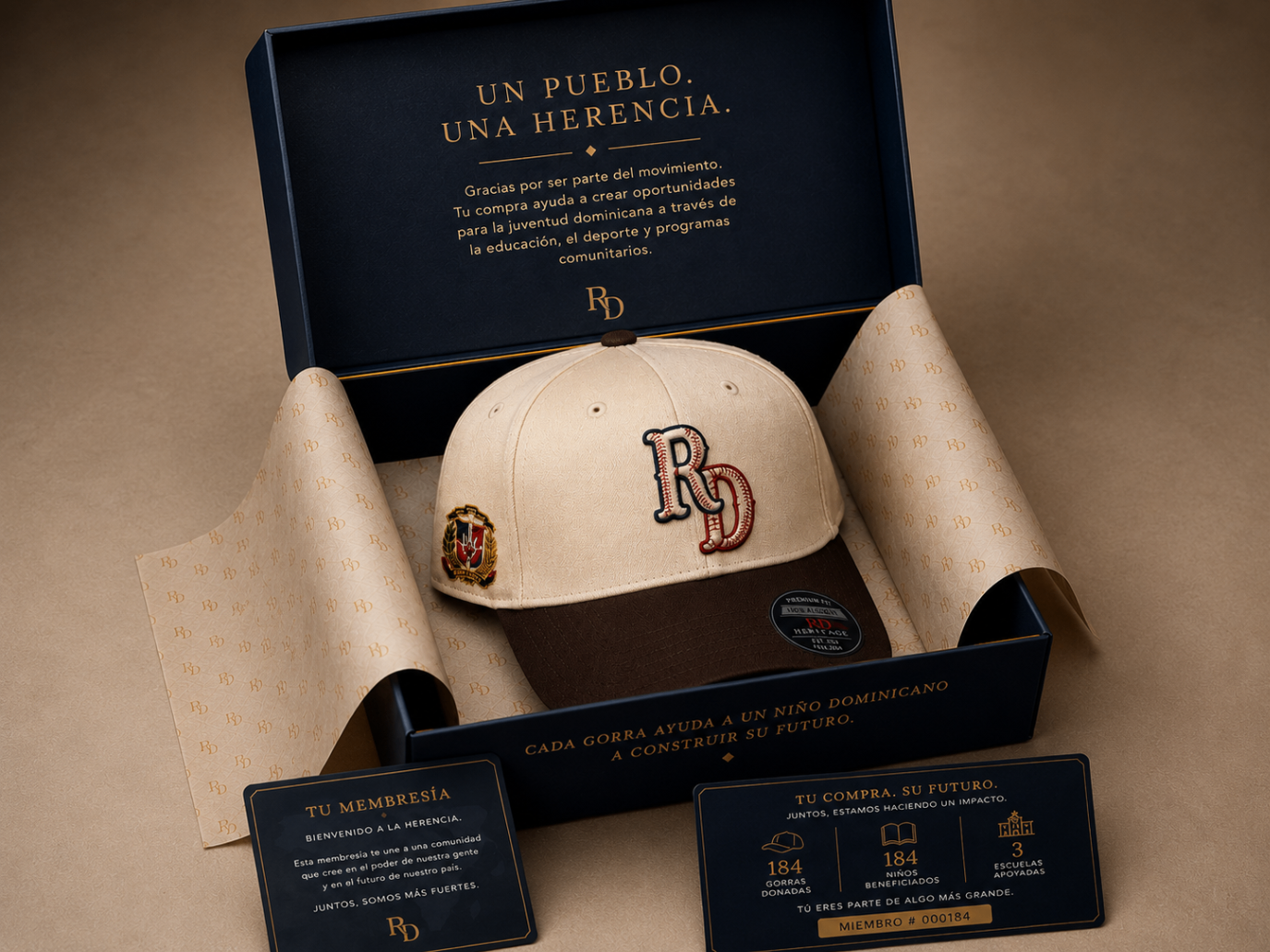 La 1844 de Club RD dentro de su caja premium